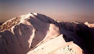 残雪の南アルプス・赤石岳